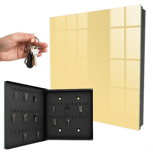 Key cabinet for wall Creamy yellow