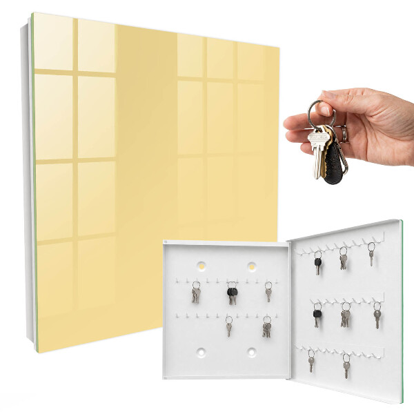 Key cabinet for wall Creamy yellow