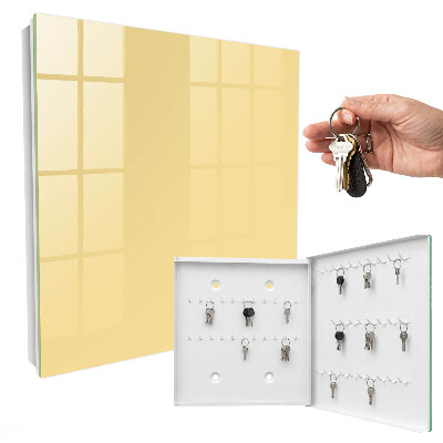 Key cabinet for wall Creamy yellow