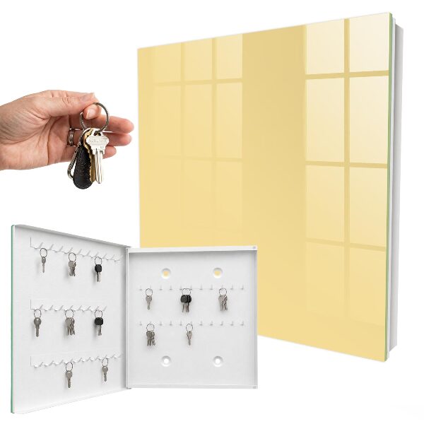 Key cabinet for wall Creamy yellow