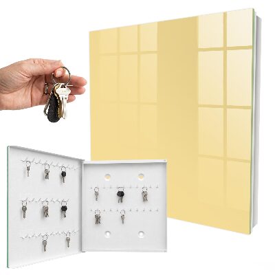 Key cabinet for wall Creamy yellow