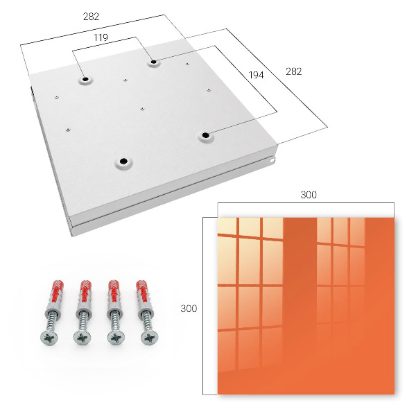 Key cabinet for wall Strong orange