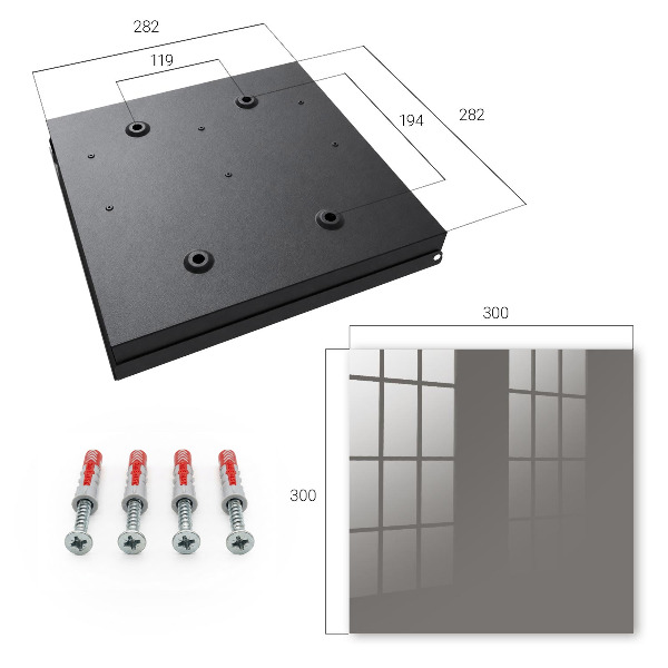 Key cabinet for wall Light brown
