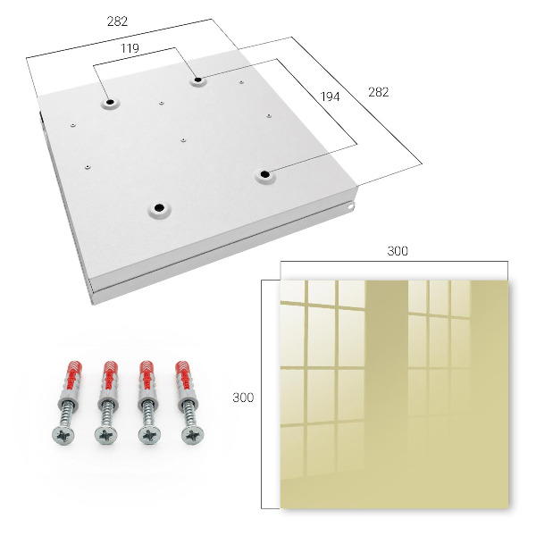 Key cabinet for wall Pastel yellow