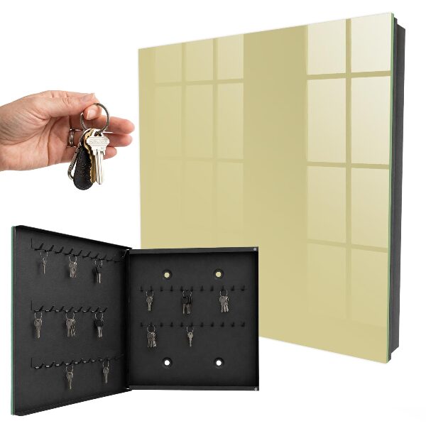Key cabinet for wall Pastel yellow
