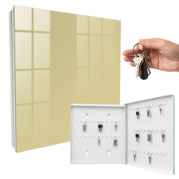 Key cabinet for wall Pastel yellow