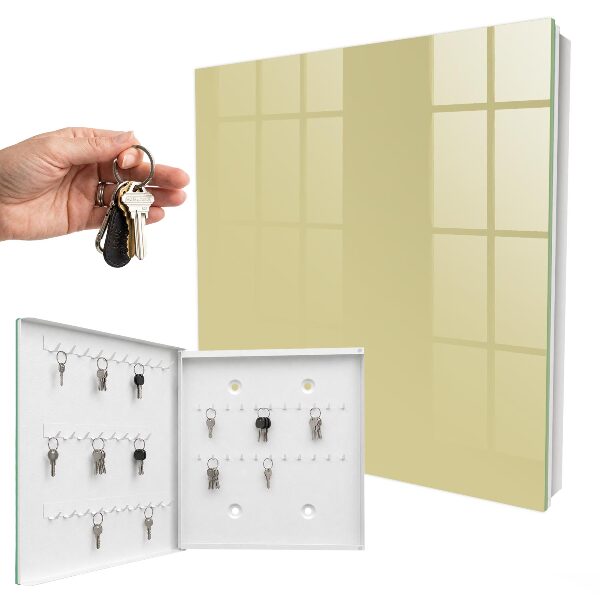 Key cabinet for wall Pastel yellow