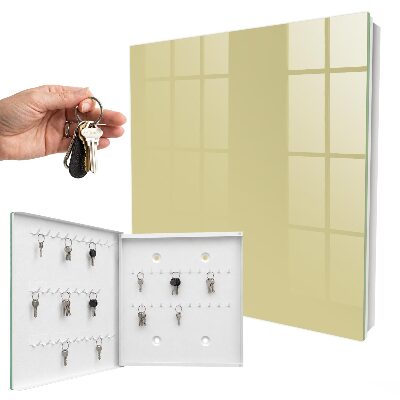 Key cabinet for wall Pastel yellow