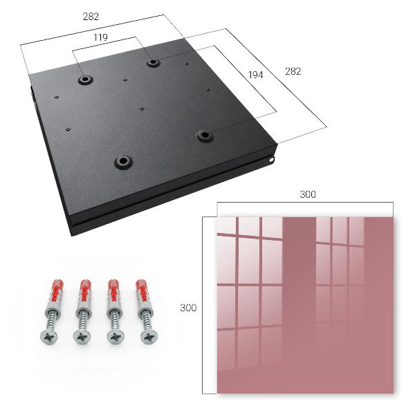 Key cabinet for wall Dusty pink