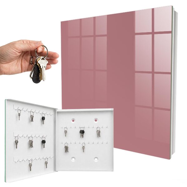 Key cabinet for wall Dusty pink