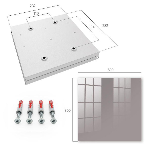 Key storage box Ash gray