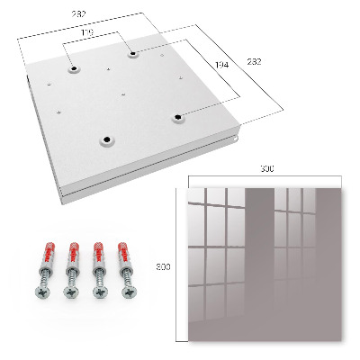 Key storage box Ash gray