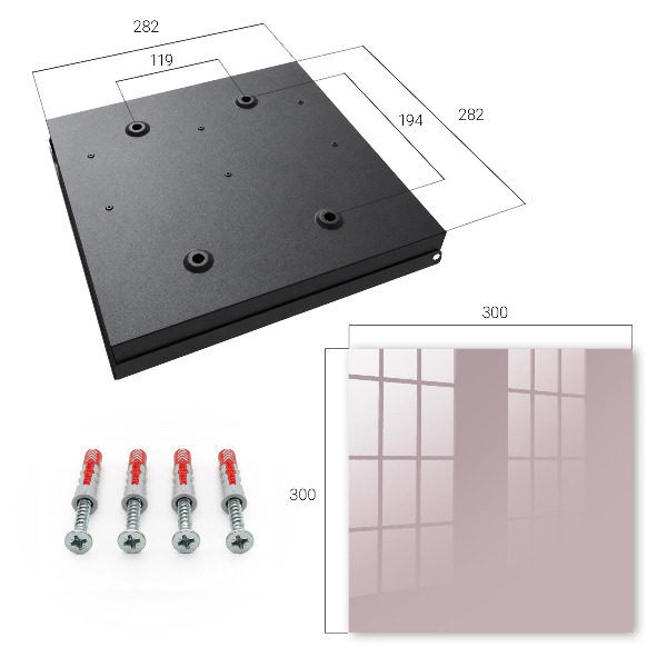Key cabinet for wall Pastel purple