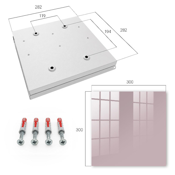 Key cabinet for wall Pastel purple