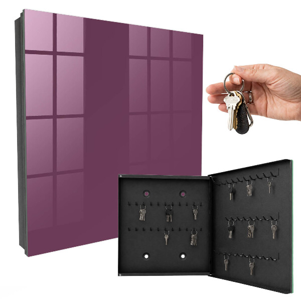 Key storage box Burgundy color