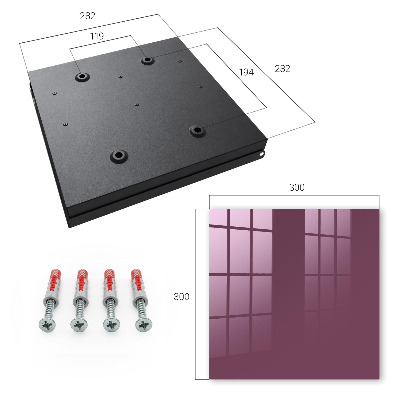 Key storage box Burgundy color
