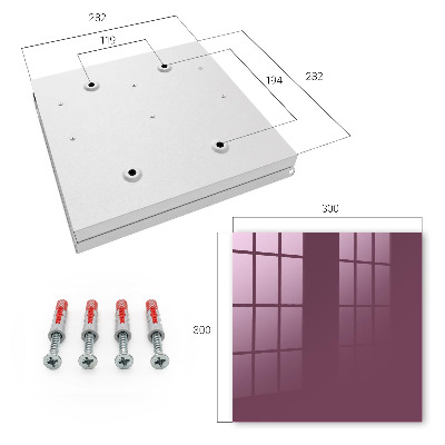 Key storage box Burgundy color