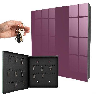 Key storage box Burgundy color