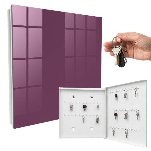 Key storage box Burgundy color