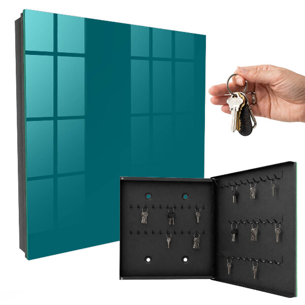 Key cabinet for wall Dark turquoise