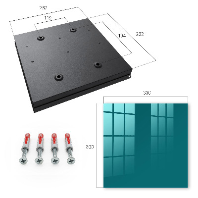 Key cabinet for wall Dark turquoise