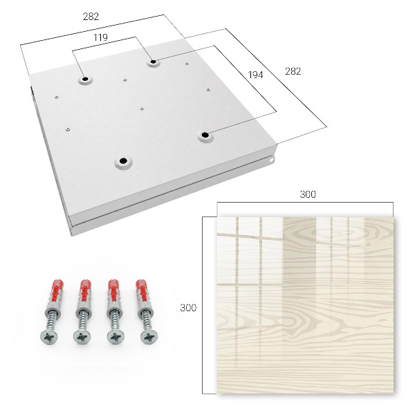 Key storage box Wooden pattern