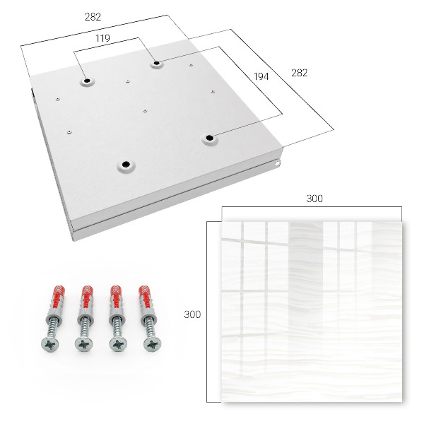 Key cabinet for wall Soft waves