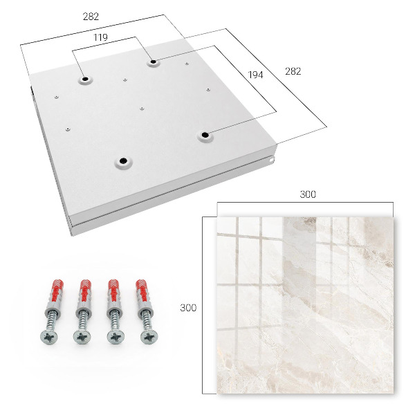 Key cabinet for wall Neutral marble