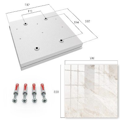Key cabinet for wall Neutral marble