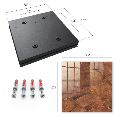 Key cabinet for wall Stone texture