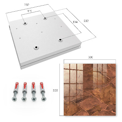 Key cabinet for wall Stone texture