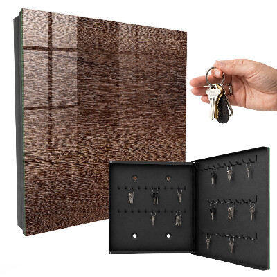Key storage box Brown wood