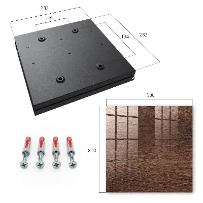 Key storage box Brown wood