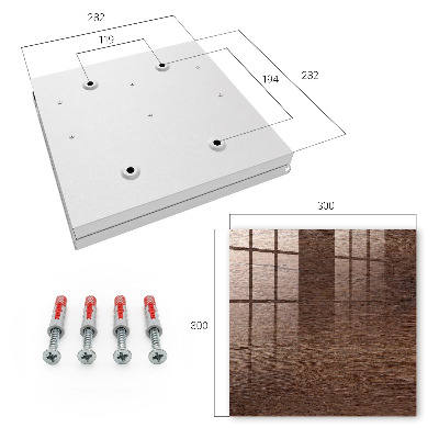 Key storage box Brown wood
