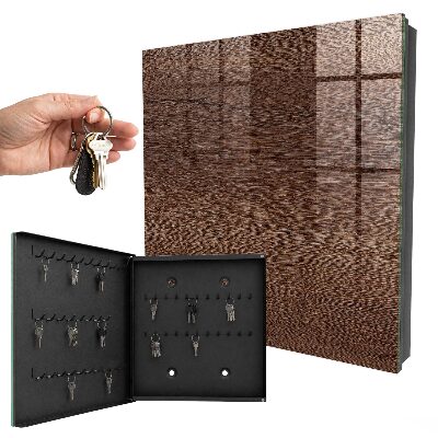 Key storage box Brown wood