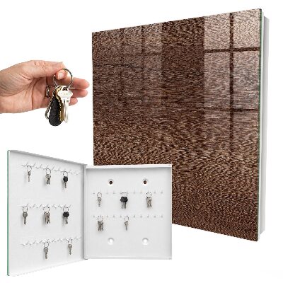 Key storage box Brown wood