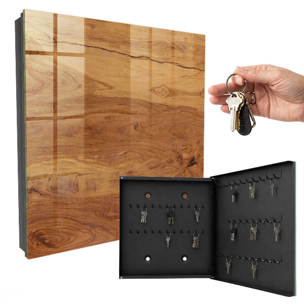 Key cabinet for wall Wooden texture