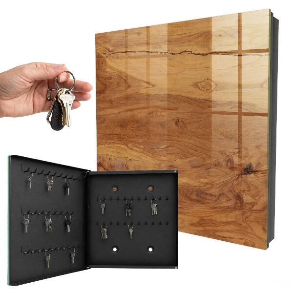 Key cabinet for wall Wooden texture