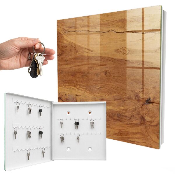 Key cabinet for wall Wooden texture