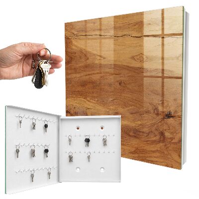 Key cabinet for wall Wooden texture