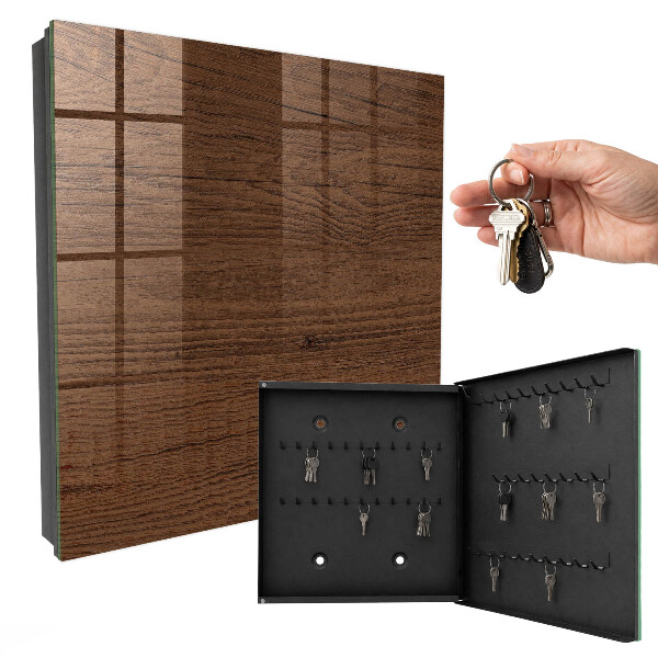 Key storage box Wooden texture