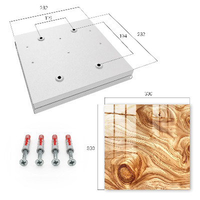 Key cabinet for wall Wood wool