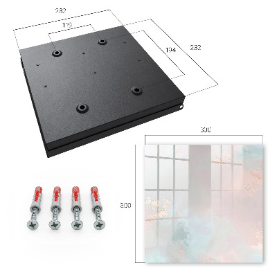 Key storage box Pastel abstraction