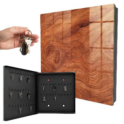 Key cabinet for wall Wooden texture