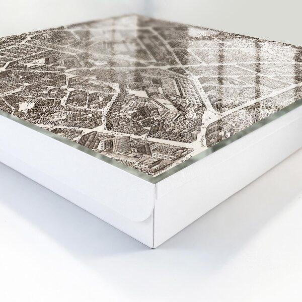 Key cabinet for wall City map