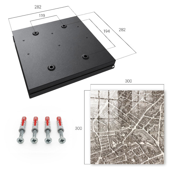 Key cabinet for wall City map