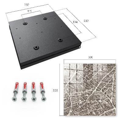 Key cabinet for wall City map