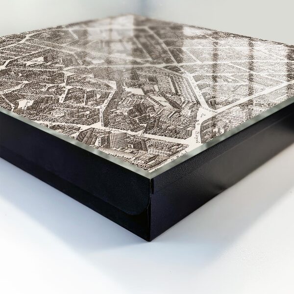 Key cabinet for wall City map