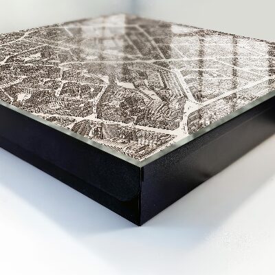 Key cabinet for wall City map