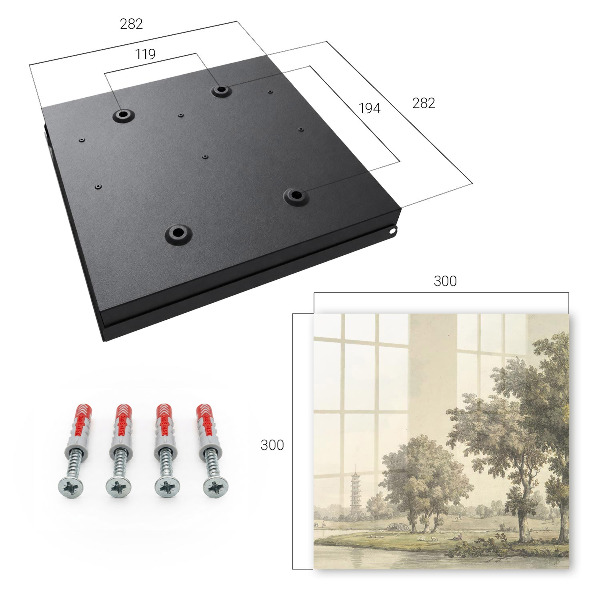 Key cabinet for wall Park with a pagoda